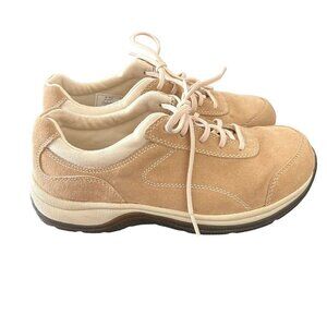 Cabelas Hiking Shoes Womens 9 M Trail Sneakers Lace Up 82-4219 Beige Suede EUC